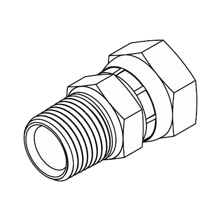 Tompkins Hydraulic Fitting, Restricted8MP-8FPX-R.062-BZ RST1404-08-08-R.062